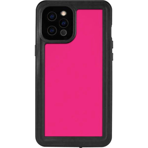 HOT Pink Solid iPhone 12 Pro Max Waterproof Case