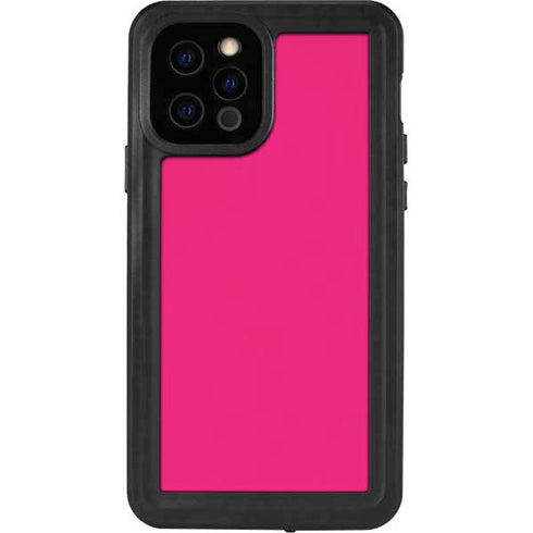 HOT Pink Solid iPhone 12 Pro Waterproof Case