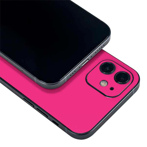 HOT Pink Solid iPhone 12 Skin