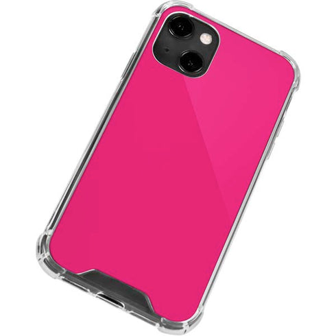 HOT Pink Solid iPhone 13 Clear Case