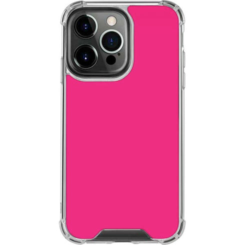 HOT Pink Solid iPhone 13 Pro Clear Case