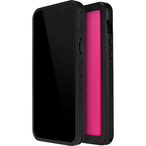 HOT Pink Solid iPhone 14 Pro Max Waterproof Case