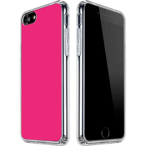 HOT Pink Solid iPhone SE (2nd & 3rd Gen) Clear Case