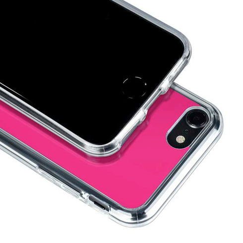 HOT Pink Solid iPhone SE (2nd & 3rd Gen) Clear Case