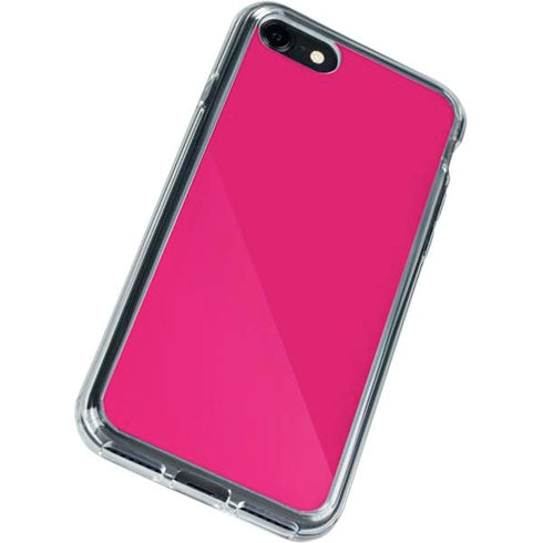 HOT Pink Solid iPhone SE (2nd & 3rd Gen) Clear Case