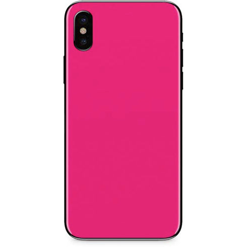 HOT Pink Solid iPhone X Skin