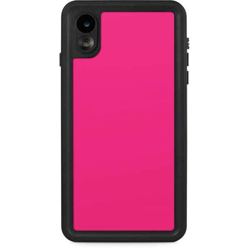 HOT Pink Solid iPhone XR Waterproof Case
