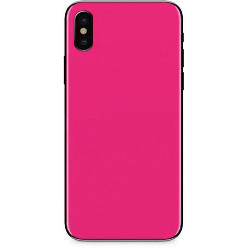 HOT Pink Solid iPhone XS Skin