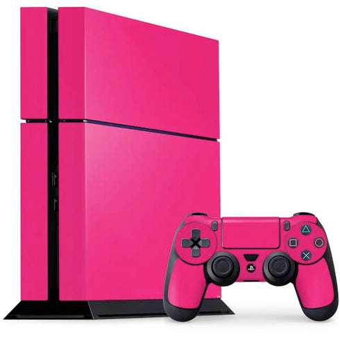 HOT Pink Solid PS4 Console and Controller Bundle Skin