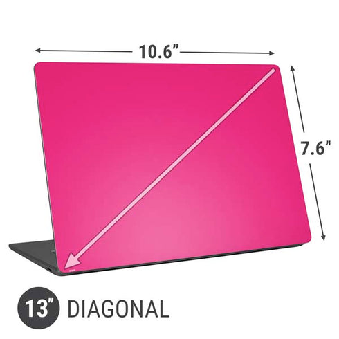 HOT Pink Solid Universal Laptop 13in (10.6 x 7.6in) Skin
