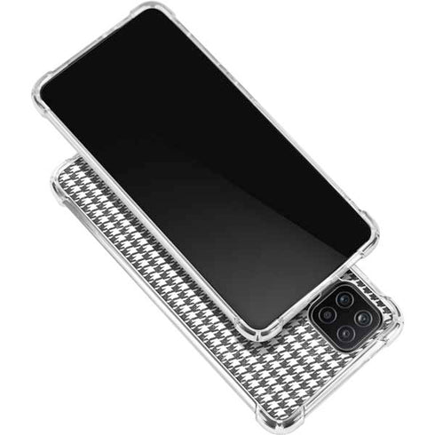 Houndstooth Black/White Galaxy A12 Clear Case