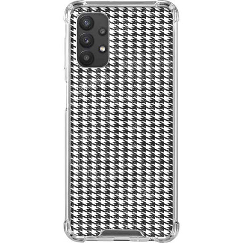 Houndstooth Black/White Galaxy A32 5G Clear Case