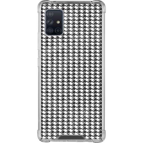 Houndstooth Black/White Galaxy A51 5G Clear Case