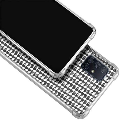 Houndstooth Black/White Galaxy A51 5G Clear Case