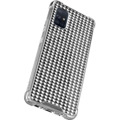 Houndstooth Black/White Galaxy A51 5G Clear Case