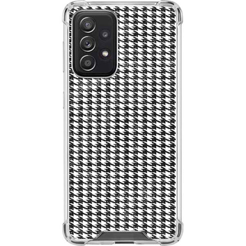 Houndstooth Black/White Galaxy A52 5G Clear Case