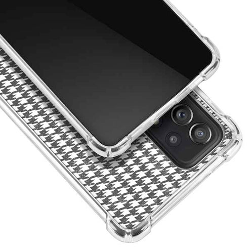 Houndstooth Black/White Galaxy A52 5G Clear Case