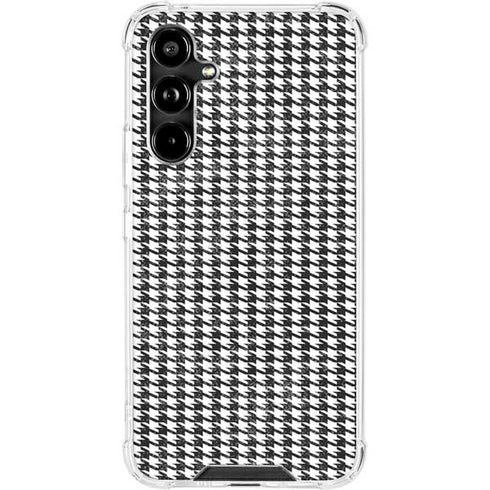 Houndstooth Black/White Galaxy A54 5G Clear Case