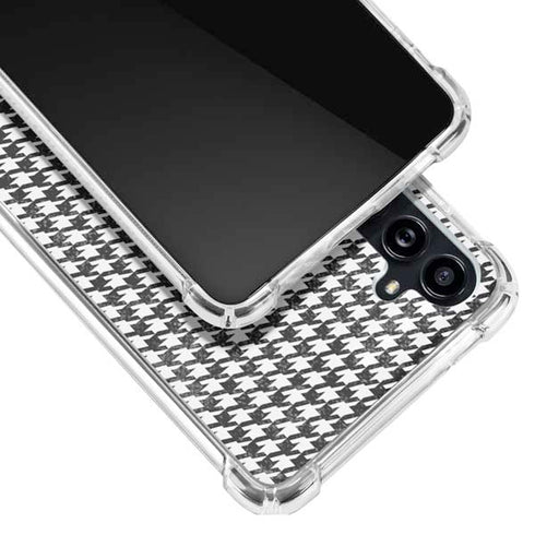 Houndstooth Black/White Galaxy A54 5G Clear Case