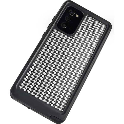 Houndstooth Black/White Galaxy Note20 5G Waterproof Case