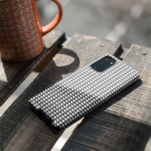 Houndstooth Black/White Galaxy S20 Plus Pro Case