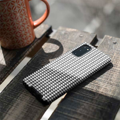 Houndstooth Black/White Galaxy S20 Pro Case