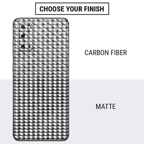 Houndstooth Black/White Galaxy S20 Skin