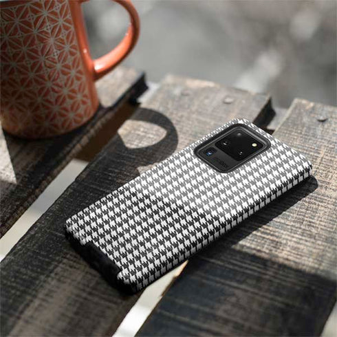 Houndstooth Black/White Galaxy S20 Ultra 5G Pro Case