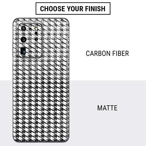 Houndstooth Black/White Galaxy S20 Ultra 5G Skin