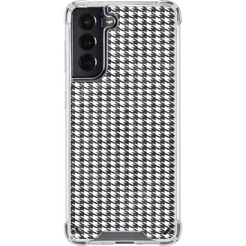 Houndstooth Black/White Galaxy S21 5G Clear Case
