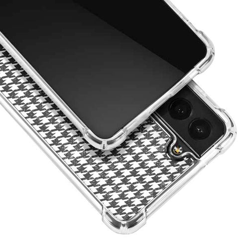 Houndstooth Black/White Galaxy S21 FE Clear Case