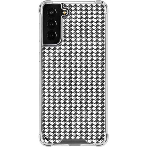 Houndstooth Black/White Galaxy S21 Plus 5G Clear Case