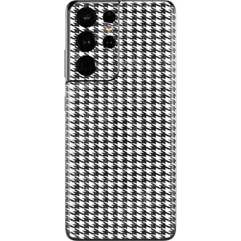 Houndstooth Black/White Galaxy S21 Ultra 5G Skin