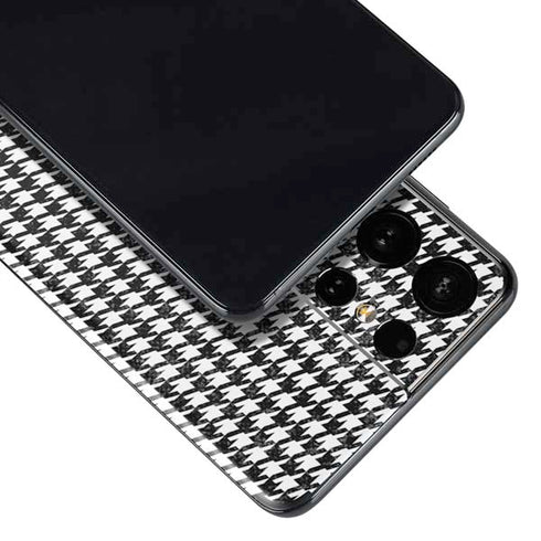 Houndstooth Black/White Galaxy S21 Ultra 5G Skin
