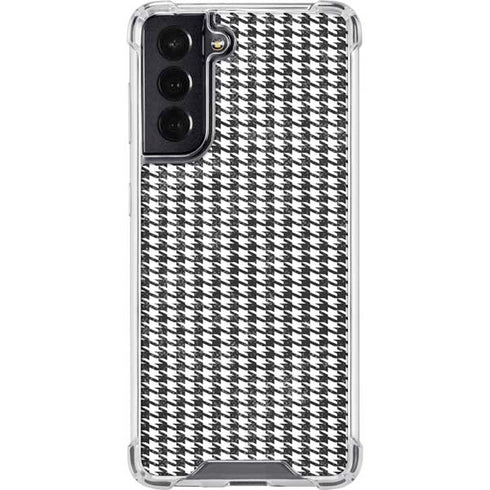 Houndstooth Black/White Galaxy S22 Clear Case