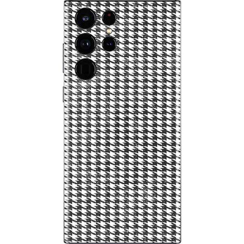 Houndstooth Black/White Galaxy S22 Ultra Skin