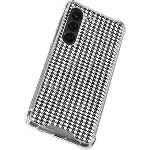 Houndstooth Black/White Galaxy S23 Clear Case