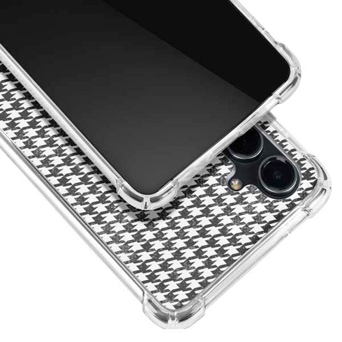 Houndstooth Black/White Galaxy S23 FE Clear Case