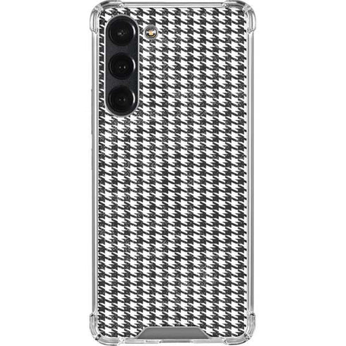 Houndstooth Black/White Galaxy S23 Plus Clear Case
