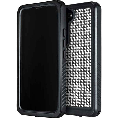 Houndstooth Black/White Galaxy S23 Waterproof Case