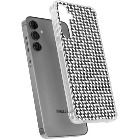 Houndstooth Black/White Galaxy S24 Plus Clear Case