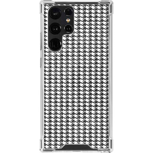 Houndstooth Black/White Galaxy S24 Ultra Clear Case