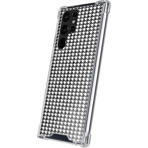 Houndstooth Black/White Galaxy S24 Ultra Clear Case