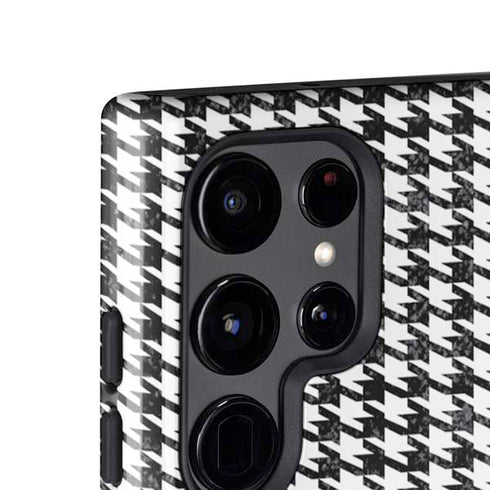 Houndstooth Black/White Galaxy S24 Ultra Impact Case