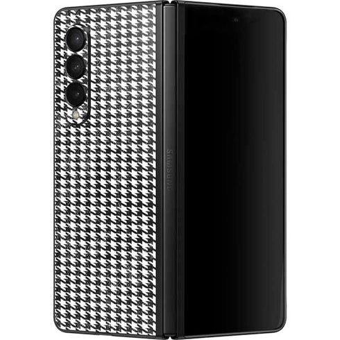 Houndstooth Black/White Galaxy Z Fold3 5G Skin