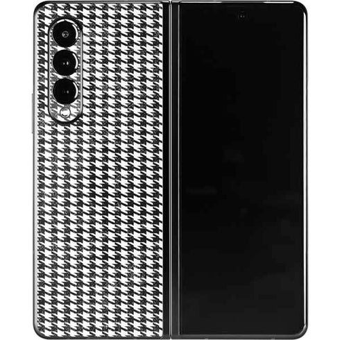 Houndstooth Black/White Galaxy Z Fold3 5G Skin