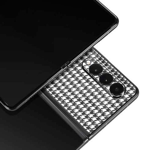 Houndstooth Black/White Galaxy Z Fold3 5G Skin