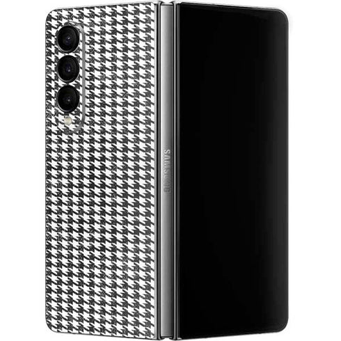 Houndstooth Black/White Galaxy Z Fold4 5G Skin