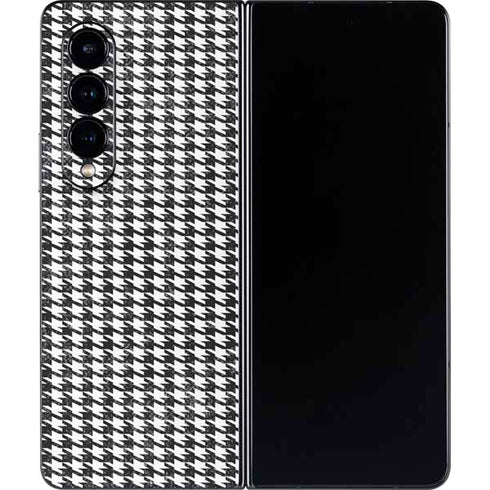 Houndstooth Black/White Galaxy Z Fold4 5G Skin