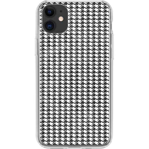Houndstooth Black/White iPhone 11 Clear Case